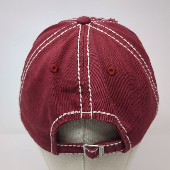 Happy Camper Baseball Cap Red One Size Adjustable Distressed KB ETHOS Vintage - Picture 5 of 9